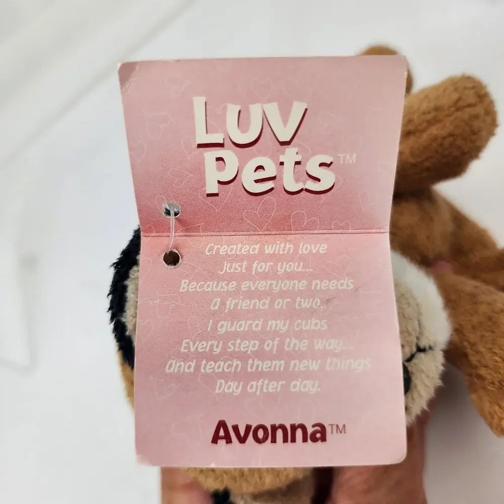 Russ Luv Pets Avonna Chamois Sitting Tan Lion Cub Bean Plush Stuffed 5” NWTs